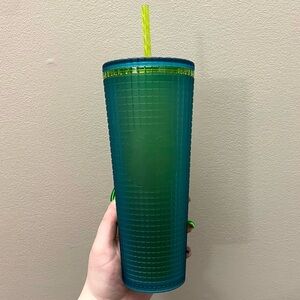 Starbucks Coffee (NEW) 2022 green/blue Jelly grid venti tumbler